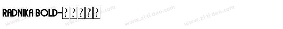 Radnika Bold字体转换
